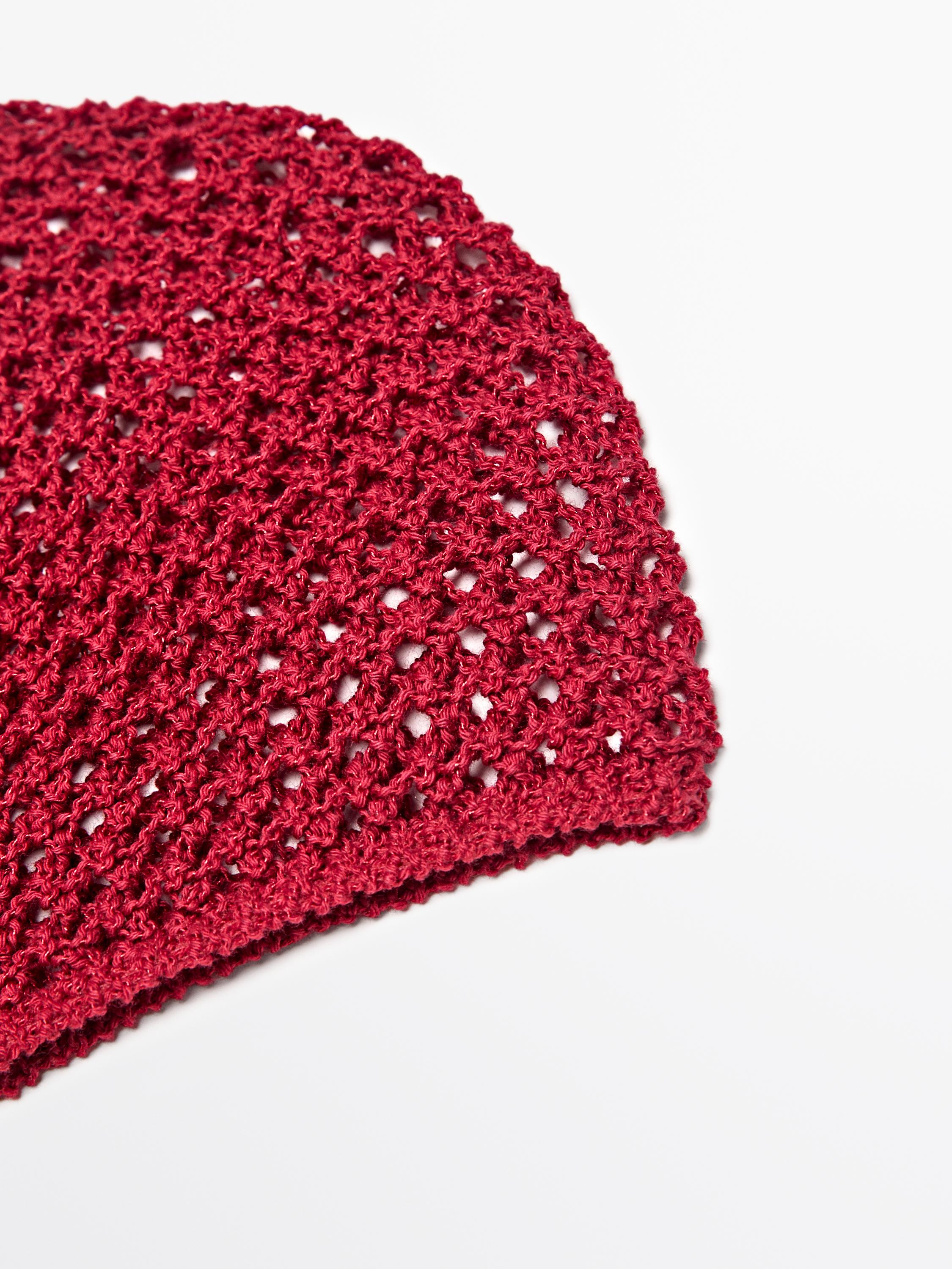 Cotton blend crochet beanie
